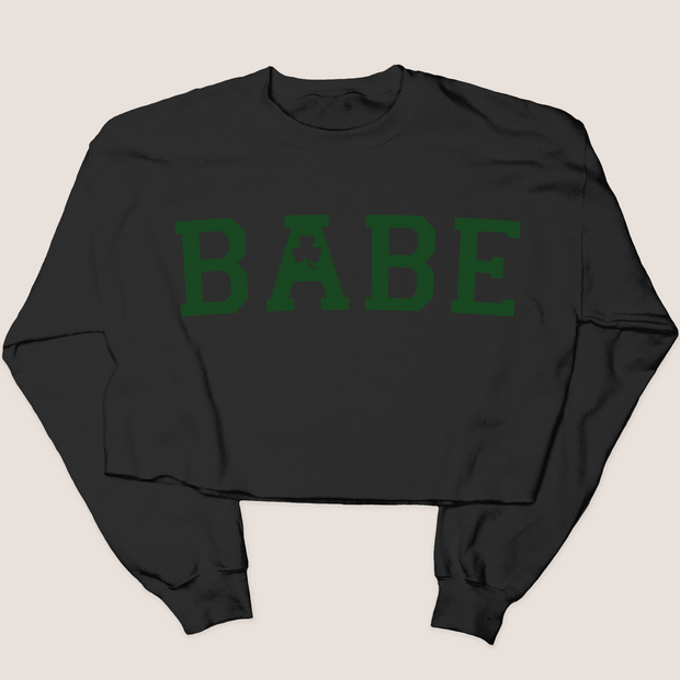 St. Patricks Day Sweatshirt - Cropped - Babe Clover