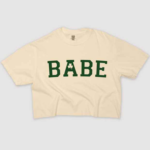 St. Patricks Day T-Shirt Vintage Cropped - Babe Clover
