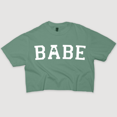St. Patricks Day T-Shirt Vintage Cropped - Babe Clover