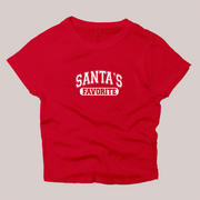 Christmas Shirt Adult Baby Doll Tee - Santa's Favorite