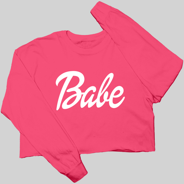 Doll Babe - Vintage Cropped Long Sleeve T-Shirt
