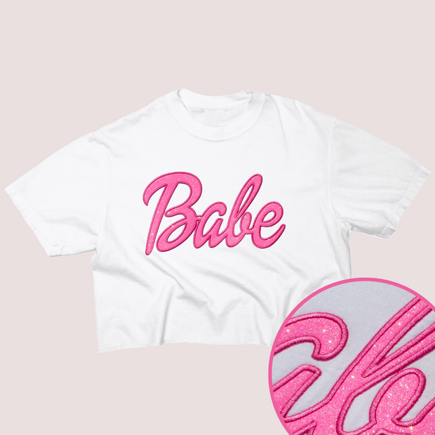Doll Babe - Glitter - Cropped T Shirt
