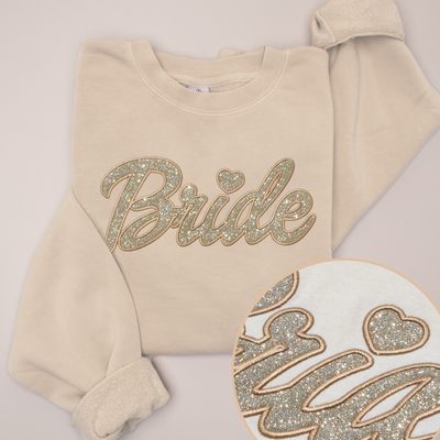 Doll Bride - Champagne Glitter - High End Crewneck Sweatshirt