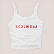Texas Shirt Micro Rib Tank - Bigger In Texas