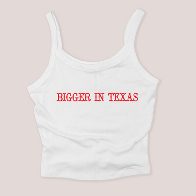 Texas Shirt Micro Rib Tank - Bigger In Texas