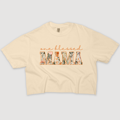 Mom Shirt - Blessed Mama Cropped