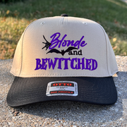 Halloween Embroidered Canvas Trucker Hat - Blonde & Bewitched