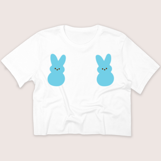 Easter Shirt Cropped - Peeps boobs