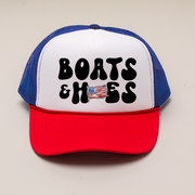 4th of July Trucker Hat - Boats & Hoes