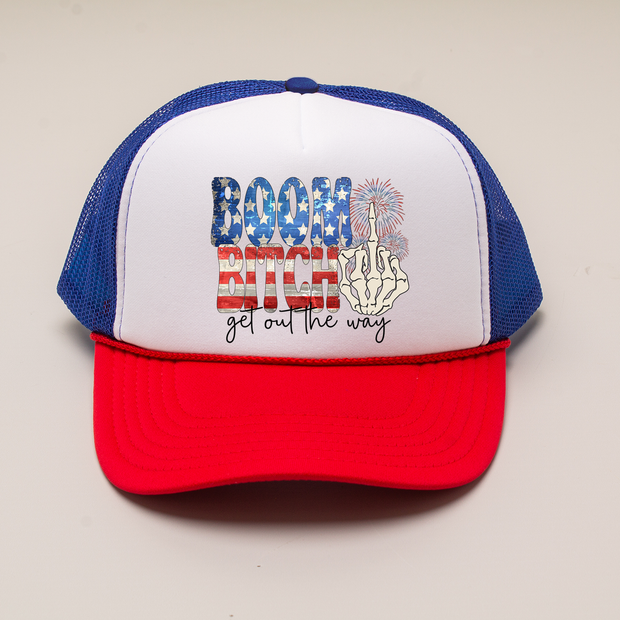 4th of July Trucker Hat - Boom Out the Way!