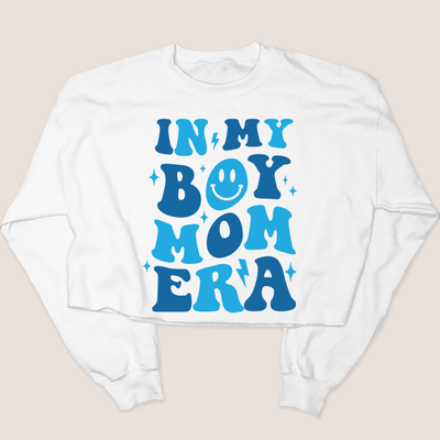 Mom Shirt - In My Boy Mom Era Sweatshirt Cropped