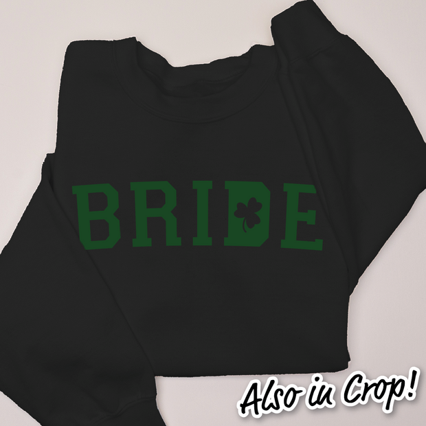 St. Patricks Day Sweatshirt Cropped - Bride Clover