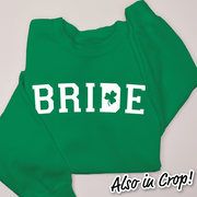 St. Patricks Day Sweatshirt Cropped - Bride Clover