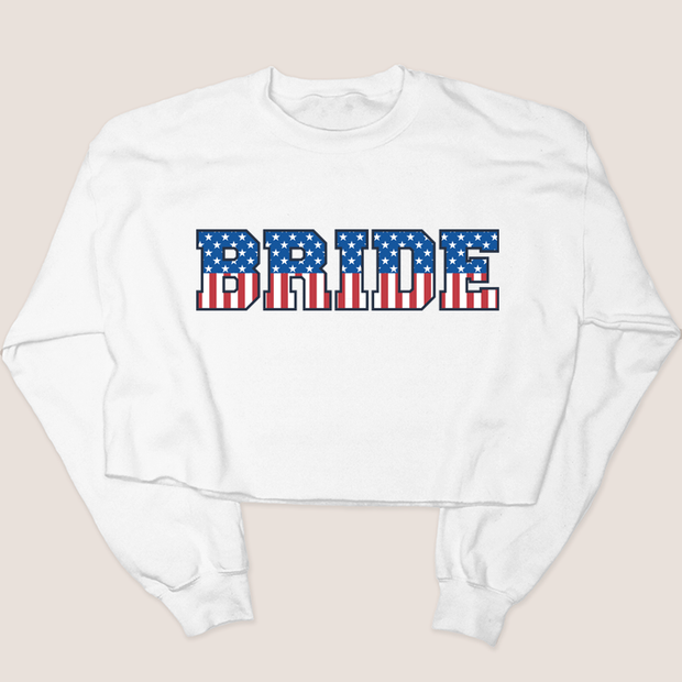USA Patriotic -  Bride American Flag Sweatshirt
