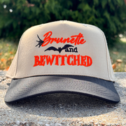 Halloween Embroidered Canvas Trucker Hat - Brunette & Bewitched