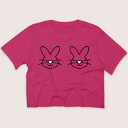 Bunny Head Boobs - Spring - Cropped T-Shirt