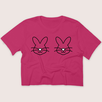 Bunny Easter Shirt Cropped - Boob Design
