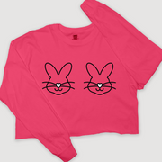 Bunny Easter Shirt Long Sleeve - Boob Design