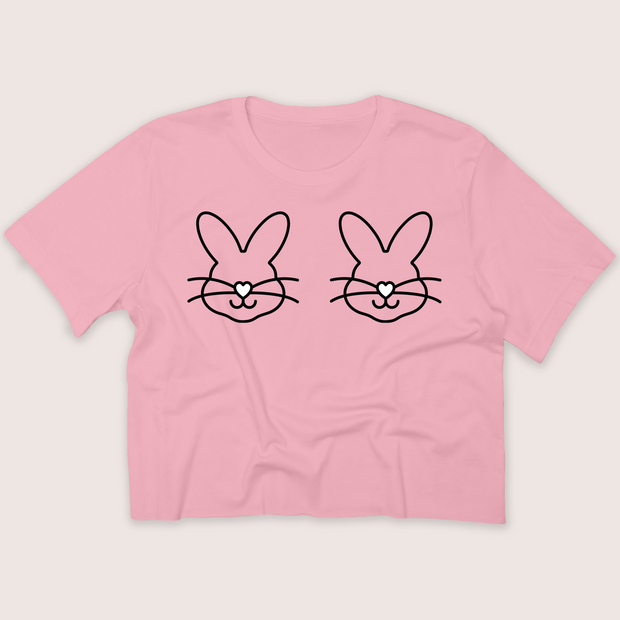 Bunny Head Boobs - Spring - Cropped T-Shirt