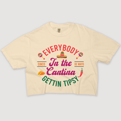 Cinco De Mayo Shirt Cantina Tipsy - Crop