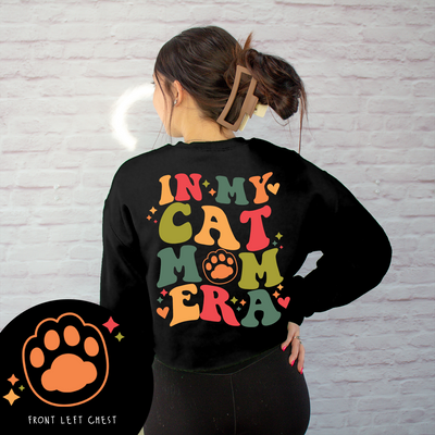 Mom Shirt - In My Cat Mom Era Sweatshirt Cropped