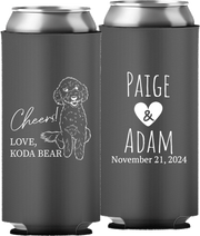 Pet Portrait 01 - Cheers! - Neoprene Slim Can