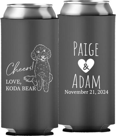 Pet Portrait 01 - Cheers! - Neoprene Slim Can