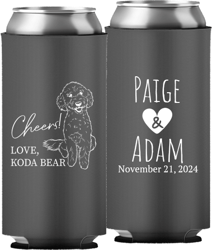 Pet Portrait 01 - Cheers! - Neoprene Slim Can