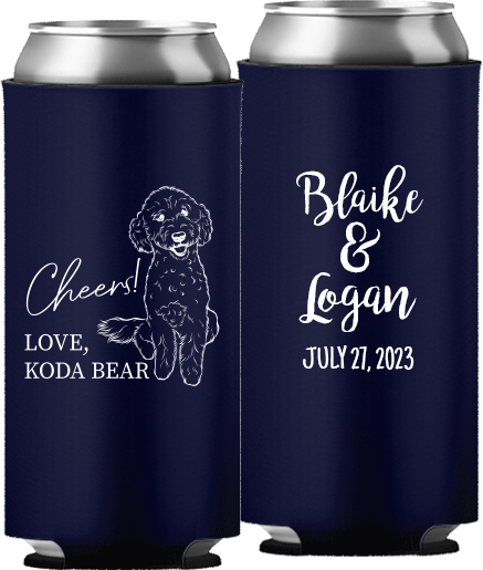 Pet Portrait 04 - Cheers! - Foam Slim Can