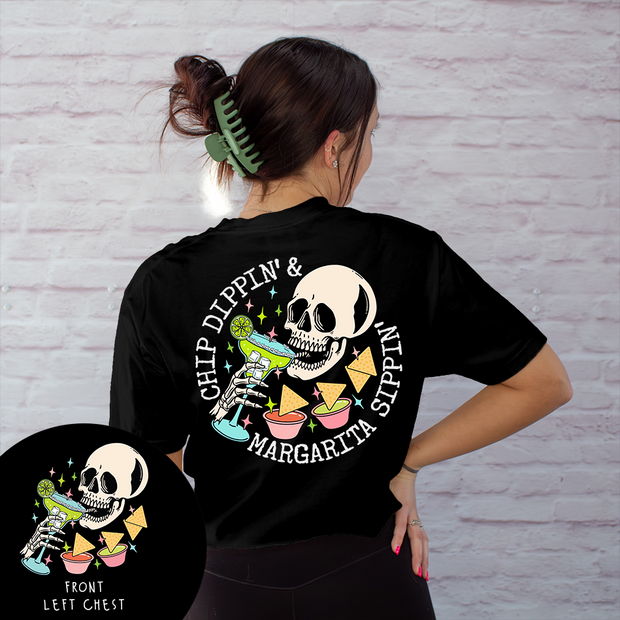 Tequila Shirt Chip Dippin' Cropped