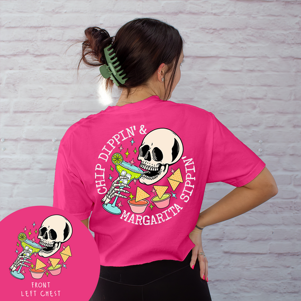 Tequila Shirt Chip Dippin' Cropped