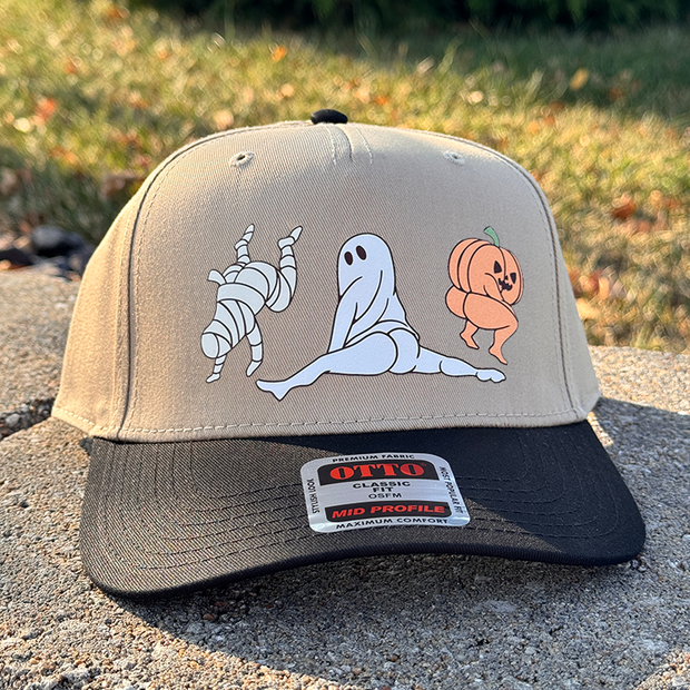 Halloween DTF Canvas Trucker Hat - Dancing Monsters