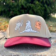 Halloween DTF Canvas Trucker Hat - Dancing Monsters