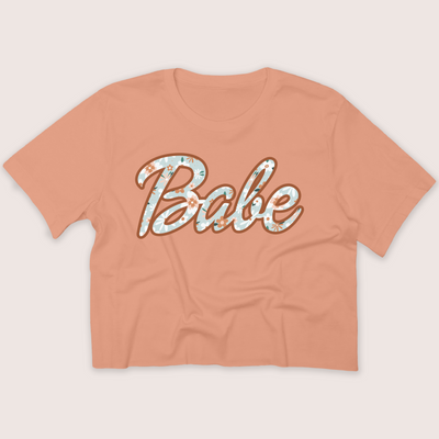 Spring Shirt Cropped - Babe Floral Retro