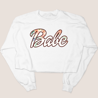 Spring Sweatshirt Cropped - Babe Floral Pastels