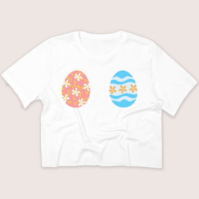 Easter Shirt Cropped - Egg Boob Design