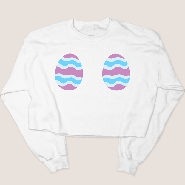 Easter Egg Boobs - Spring - Cropped Sweatshirt