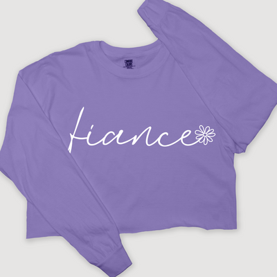 Fiance Long Sleeve  Shirt Cropped - Floral