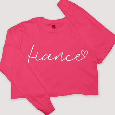 Fiance Hearts - Spring - Cropped Vintage Long Sleeve T-Shirt