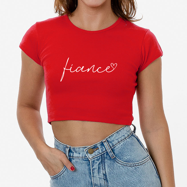 Fiance Hearts - Valentines Day - Adult Baby Tee