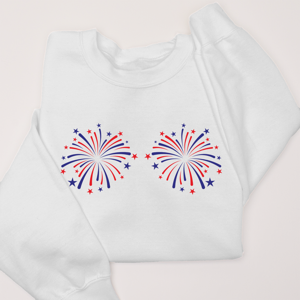 USA Patriotic -  Firework Chest Sweatshirt