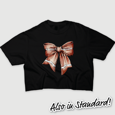 Football Shirt Cropped - Football Coquette Bow