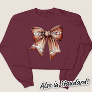 Football Shirt Sweatshirt - Coquette Football Bow