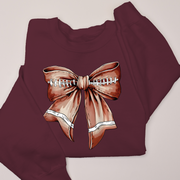 Football Shirt Sweatshirt - Coquette Football Bow