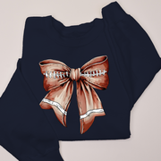 Football Shirt Sweatshirt - Coquette Football Bow