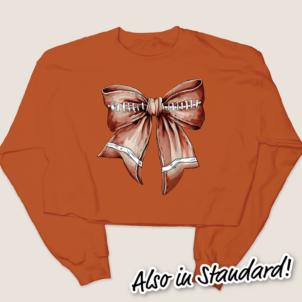 Football Shirt Sweatshirt - Coquette Football Bow