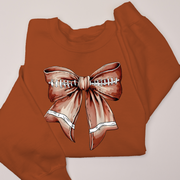 Football Shirt Sweatshirt - Coquette Football Bow