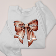 Football Shirt Sweatshirt - Coquette Football Bow