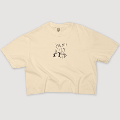 Football Shirt Cropped - Football Cherries Bow