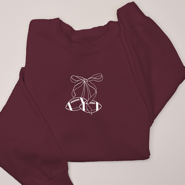 Football Shirt Sweatshirt - Football Cherries Bow